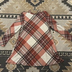 NWT Cato Fashions plaid lightweight sweater dress with pockets size xl